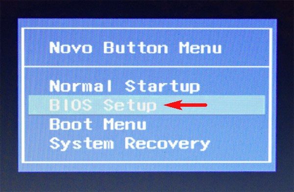 Նոր էկրանին հայտնվում է Նոր կոճակը:  Այստեղ դուք կարող եք օգտագործել նետերը ընտրելու boot BIOS կամ Boot մենյու: